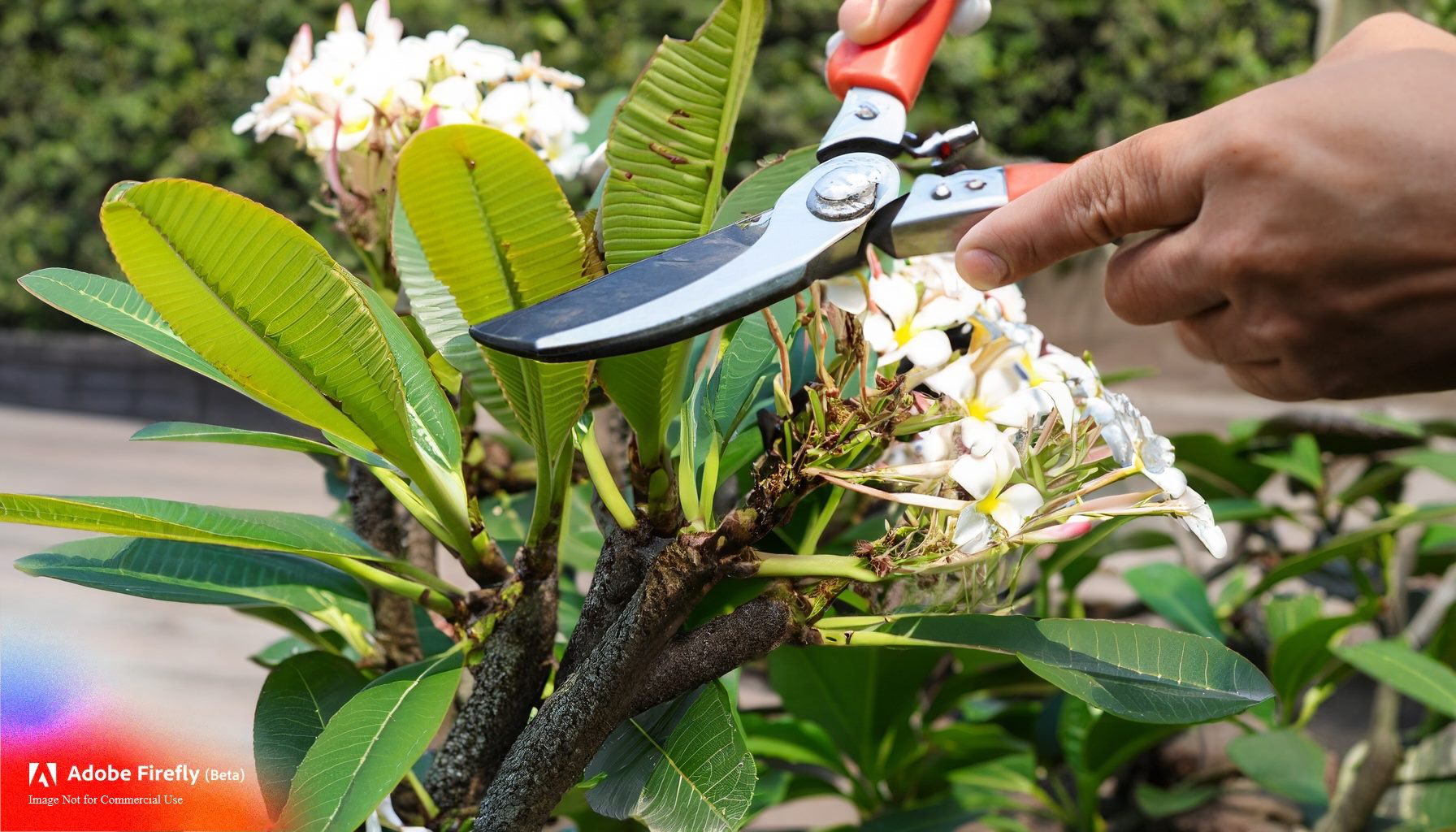 Pruning Plumeria for a Compact Shape